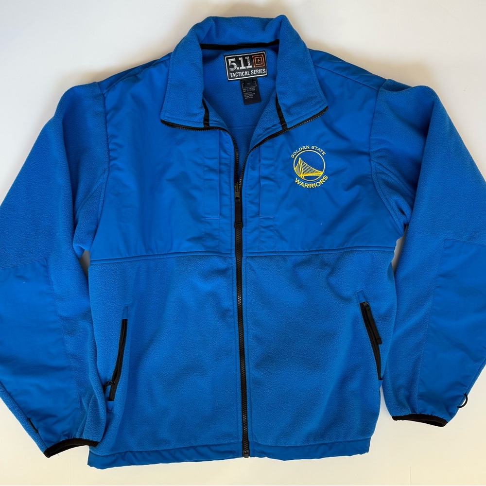 Golden State Warriors 5.11 Tactical series Fleece Jacket Size XL Mens Blue Zip